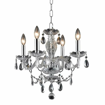 CLING 17 in. Elle 4 Lights Pendant Ceiling Light Chrome CL3473649